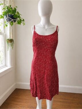 Brandy Melville Colleen Red Floral Mini Dress Coquette Boho OS
